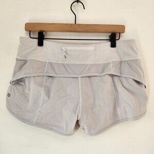 Lululemon Speed Up HR 4" Shorts Grey Running Activewear Athletic Women's 8